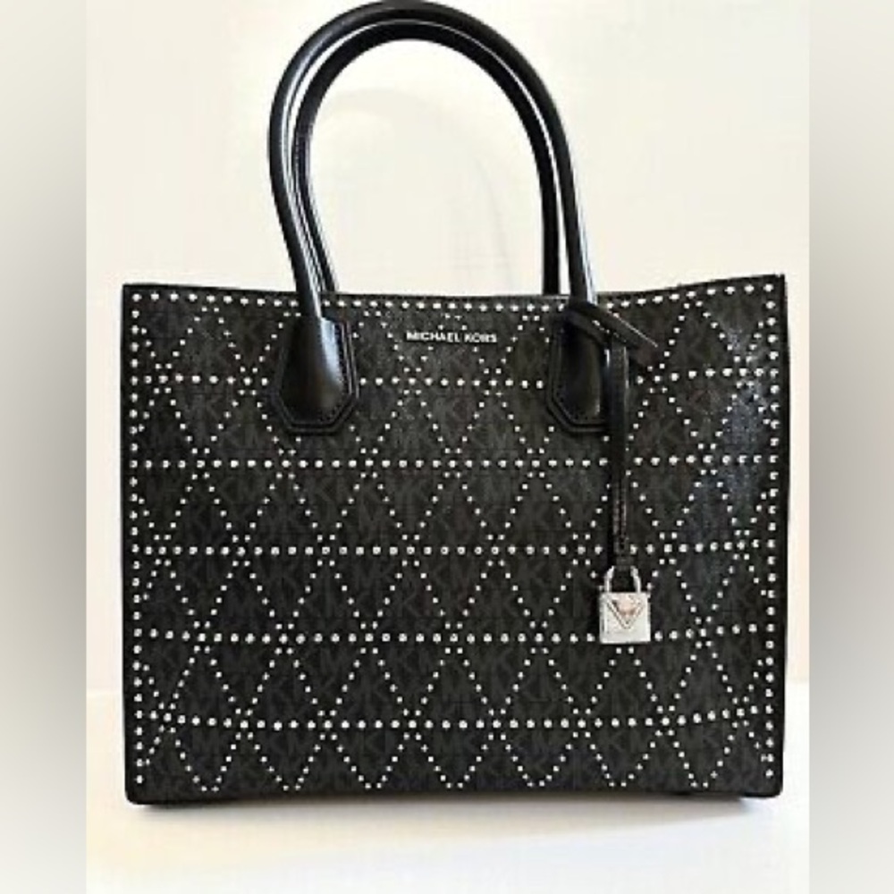 Michael Kors Mercer Stud and Grommet Large Tote Black